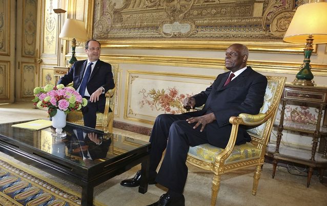 José Eduardo dos Santos e François Hollande (Foto: D.R)
