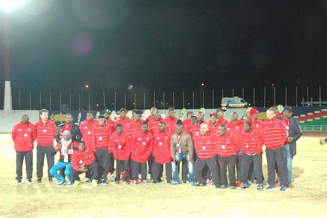 A equipa do 1º de Agosto, classificada em terceiro lugar no torneio de futebol, que pretende evoluir para um certame, ao nível da SADC. (Foto: Portal de Angola)