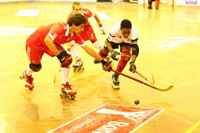 Selecção de Angola X Benfica de Portugal no torneio Zé Du em hóquei em patins (Foto: Pedro Parente)