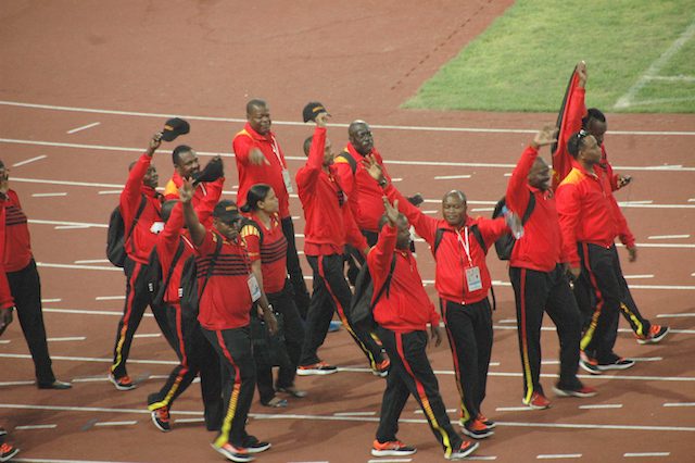 Delegação angolana, desfilando no estádio de Kinkele,em Brazzavile. (Foto: Portal de Angola)