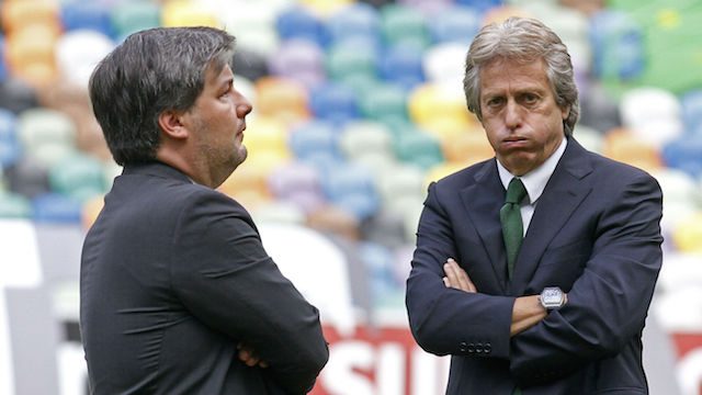 Sporting: presidente e treinador (Foto: D.R.)