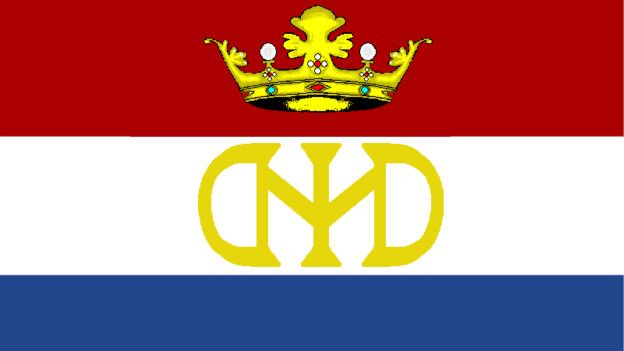 Bandeira da Nova Holanda, como ficou conhecida a colônia da Companhia Neerlandesa das Índias Ocidentais no Brasil  (Wikipedia)