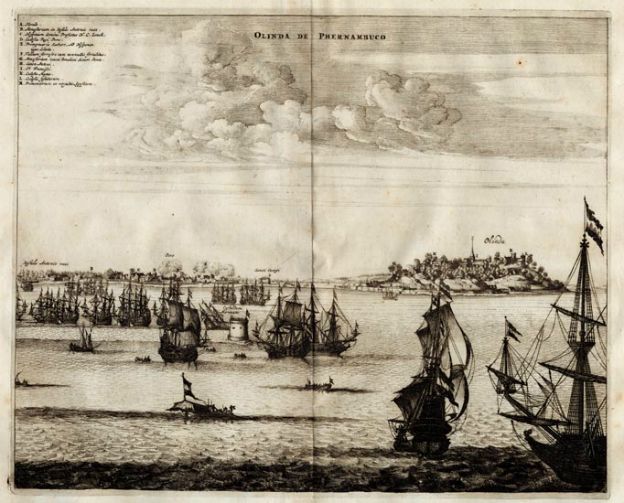 Gravura holandesa retrata o cerco a Olinda em 1630 (BBC)
