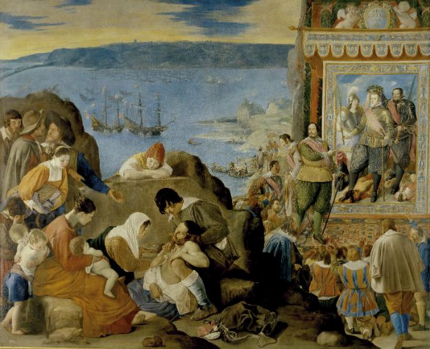 Quadro do pintor espanhol Juan Bautista Maíno retrata reconquista de Salvador pelas tropas hispano-portuguesas (1635) (BBC)
