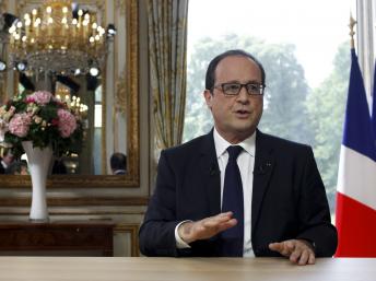 François Hollande concedeu nesta segunda-feira (14) sua tradicional entrevista do 14 de julho à televisão francesa. (Reuters)