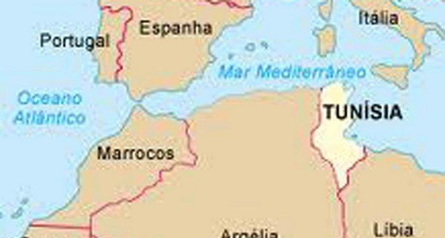 Mapa da Tunísia (Foto: Angop)