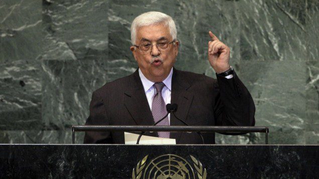 Mahmoud Abbas durante o seu discurso perante a Assembleia Geral das Nações Unidas (UNGA) (max-etnias.blogspot.com)