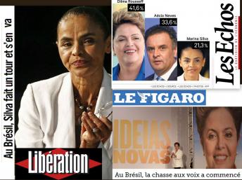 Os jornais franceses Le Figaro, Les Echos e Libération destacam eleições no Brasil. (Reprodução sites Les echos/Libération/ Le Figaro)